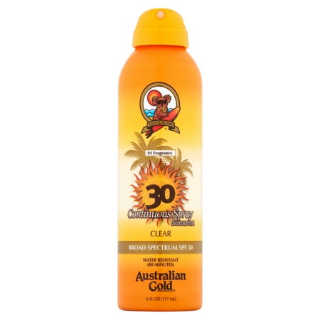 Continuous Spray High Strength Sunscreen Australian Gold SPF30 Plus Clear (Best Continuous Spray Sunscreen)