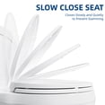 thumbnail image 6 of ROSYNEY Elongated Toilet Seat with Hinge, Slow Close, Easy Clean & Change Hinges, White, 6 of 9