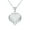 White, variant on Womens Pave Cubic Zirconia CZ Heart Kissing Angel Wing Pendant Necklace Sterling Silver