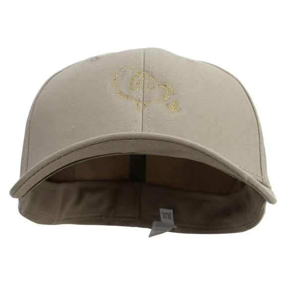 Easter Chicken Big Size Stretchable Deluxe Fitted Cap - Khaki XL-2XL