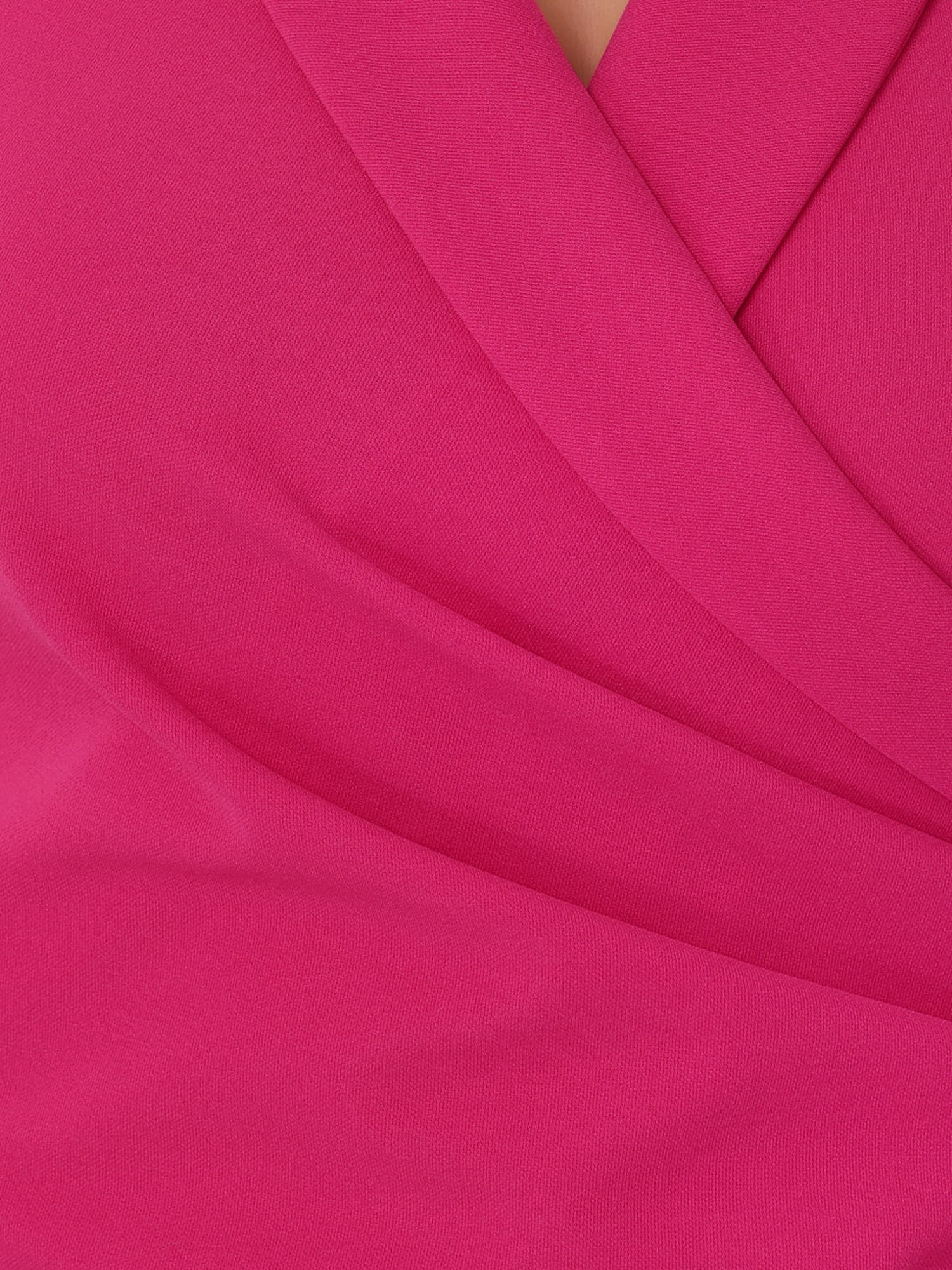 DARING DIVA Women's Sleeveless Lapel Asymmetrical Elegant Shirts XL Hot Pink