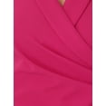 thumbnail image 5 of DARING DIVA Women's Sleeveless Lapel Asymmetrical Elegant Shirts XS Hot Pink, 5 of 6