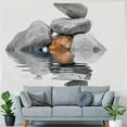 thumbnail image 4 of Orinice Rocks Water Reflection Tapestry Wall Hanging Unique Style Graphic Art Home Decor for Living Room Bedroom Apartment Farmhouse Dorm 40x60inch, 4 of 6