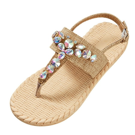

adviicd Flat Slide Flats Shoes Women SlipOn Weave Shoes Beach Toe Breathable Rhinestone Women s Animal Print Flats Shoes Women