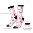 thumbnail image 4 of Disketp Breast Cancer Pink Ribbons Awareness (2) Unisex Crew Socks Lightweight Breathable Ventilation Ankle Socks, Mid-calf socks for Daily, 4 of 6