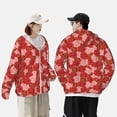 thumbnail image 5 of Logiee Rose Flowers Print Men's Women Light Jacket Full Zip Sun Protection Hoodie Long Sleeve Sun Shirts for Men Hiking Fishing Zip Pockets-Medium, 5 of 8