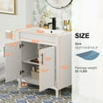 thumbnail image 3 of 30" Freestanding Bathroom Vanity with Ceramic Sink Top, Faucet, Classic Tapered legs, 3 of 9