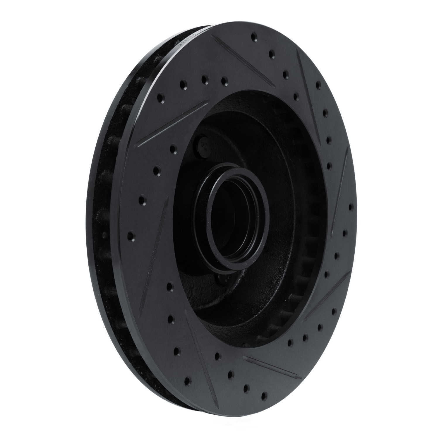 Dynamic Friction Company 633-39027L DFC Brake Rotor - Drilled And Slotted - Black