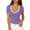 Purple â‘ , variant on Zpzdpjkx Womens Tops 2026 Short Sleeve Deep V Neck Tee Shirts Summer Ribbed Slim Fit Knit Tunic Blouse