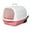 Handheld Pink, variant on Hooded Cat with Lid Enclosed Cat Toilet Reusable Cat Litter Tray Blue