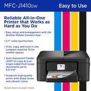 Brother Work Smart 1410 MFC-J1410DW Wireless Color Inkjet All-in-One Printer with 2.7” Color Touchscreen and Automatic Duplex Printing