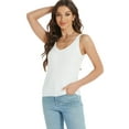thumbnail image 2 of Womens V Neck Tank Tops 2024 Summer Knit Sleeveless Sexy Slim Fitted Basic Knit Tees for Woman, 2 of 5