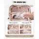 thumbnail image 3 of Bolsa de maquillaje EACHY Travel, de gran capacidad, impermeable, color beige, 3 of 7