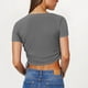 thumbnail image 4 of Tops de Trabajo de las Mujeres, Nueva Camiseta Casual de Cuello Redondo de Manga Corta con Cordón de Color Sólido para Diario Y Viajes, 4 of 9