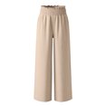 thumbnail image 6 of Miluxas Girl's Wide Leg Pants Elastic Waist Summer Boho Palazzo Pants Beach Vacation Casual Trousers Khaki 11-12Years, 6 of 7