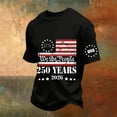 thumbnail image 2 of Fabrcox 250th Anniversary USA Shirts 1776-2026 Flag Print Patriotic Shirts for Men Freedom Independence Day Short Sleeve 4th of July T Shirts for Men Black L, 2 of 6