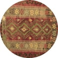 thumbnail image 1 of Ahgly Company Indoor Round Southwestern Brown Country Area Rugs, 3' Round, 1 of 4