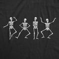 thumbnail image 2 of Womens Dancing Skeletons T Shirt Funny Halloween Party Spooky Boogie Tee for Ladies Womens Graphic Tees, 2 of 7
