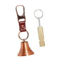 thumbnail image 4 of Silbato para perros de gran potencia con orejeras y gancho para colgar, silbato de emergencia, enganche para mochila, ideal para pesca y escalada. bronce rojo brillante, 4 of 9