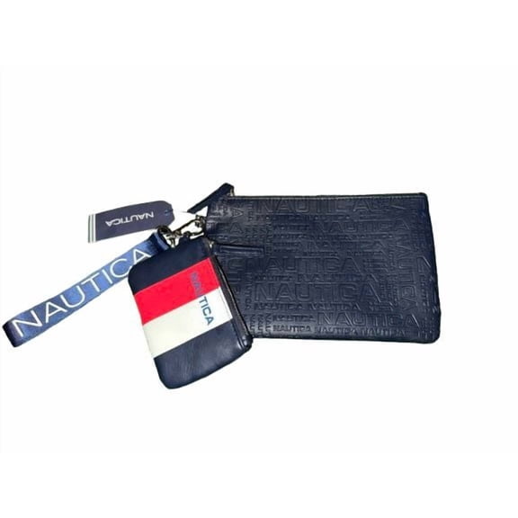 Nautica Detachable Wrist Strap Women's Colorblock Wristlet Wallet, Red, White, Navy