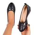 thumbnail image 6 of Bkhluea Women Floral Perforated Wedge Flats Slip On Comfortable Footwear For Office Work Daily Casual Outdoor Activities, 6 of 7