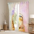 thumbnail image 3 of Castle Fairy Cute Sloth Blackout Curtains Set of 2 (52x84 Each) for Preppy Child,Floral Dandelion Window Curtains,Cartoon Flower Animal Curtains and Drapes,Gradient Home Decor, 3 of 6