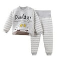 thumbnail image 4 of Cethrio Boys Winter Pajama Sets, Thermal Long Sleeve Cotton 2 PC Boys' Sleepwear Gray Size 3-4T, 4 of 4