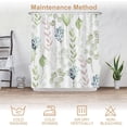 thumbnail image 4 of Plant Shower Curtain, Green Plants Herb Floral Bathroom Curtain, Green Leaves Botanical Shower Curtain Set with 12 Hooks for Bathroom 72Wx72L inch, 4 of 6