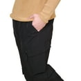 thumbnail image 4 of Brooklyn Cloth Men's Cargo Jogger Sweatpants, Diagonal Multi-Pocket, Elastic Waist, Black, Small, 4 of 4