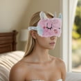 thumbnail image 2 of Unique Bargains 1 Pc Cartoon Eyes Sleep Mask Soft Eye Shade Cover for Rest for Travel for Nap Blue Pink, 2 of 6