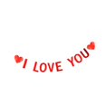 thumbnail image 5 of BLESIYA Red Felt Banner Valentines Day Decoration 3 Meters Rope for Engagement Party Style A, 5 of 8