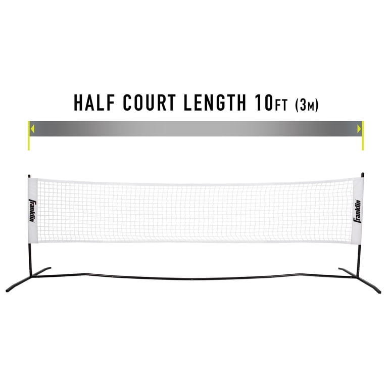 Franklin Sports Half-Court Pickleball Net Set - 4 Paddles + 6 X-40