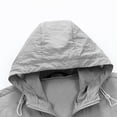 thumbnail image 5 of Sun Protection Hoodie for Men Big and Tall Summer Long Sleeve Elastic Cuffs Adjustable Zip Up Hiking Workout Jackets with Pockets Gray M, 5 of 9