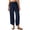 05 Navy Blue, variant on Womens Baggy Wide Leg Pants Elastic Waisted Casual Palazzo Harem Pants Summer Beach Trousers with Pockets S-XXL