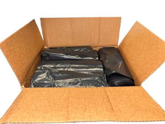 Plasticplace 55-60 Gallon Trash Bags, 1.0 Mil, Black Heavy Duty Garbage Can Liners, 38” x 58”, 100 Count (Pack of 1)