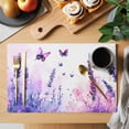 thumbnail image 2 of Spring Flowers Placemats Set of 8, Purple Lavender Butterfly Non-Slip Place Mats Washable Table Mats for Kitchen Dining Table Decorations Indoor/Outdoor, 2 of 9