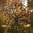 thumbnail image 5 of Tree Of Life Acrylic Painted Glass Window Hanging for Porch Home Product Category Hinges Hangs 2, 5 of 5