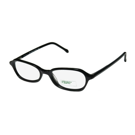 New United Colors Of Benetton 348 Womens/Ladies Designer Full-Rim Black Simple & Elegant Trendy Frame Demo Lenses 47-16-135 Eyeglasses/Glasses