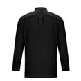 thumbnail image 5 of VSSSJ Mens Button Down Dress Shirts Regular Fit Cotton Long Sleeve Shirts Lapel Solid Color Trendy Basic Business Suit Shirt Black M, 5 of 5