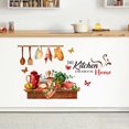 Wall Decal Sticker with Tableware and Kitchen Designs, Adds Bright ...