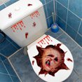 thumbnail image 1 of Room Decor Qwtwty Halloween Human Face Handprint Toilet Toilet Cover Horror Wall Sticker, 1 of 5