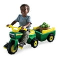 thumbnail image 2 of John Deere Pedal Tractor and Wagon, Kids Ride-On Tractor Tricycle, Green + Yellow, 2 of 3