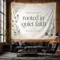 thumbnail image 6 of Leafy Botanical Branches with Rooted Quiet Faith and, Nostalgic Vintage for Botanical Art Lovers, Botanical Wall Art, Mother'S Day Gift, Tapestry Wall Hanging for Bedroom and Dorm, 6 of 7