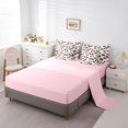 thumbnail image 5 of Feelyou Fashion Bowknot Cherry Comforter Set 7pcs, Leopard Cheetah Print King Bedding Sets, 5 of 8