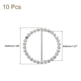 thumbnail image 2 of Uxcell Rhinestone Ribbon Buckle Sliders, 10Pcs Silver Crystal Belt Buckles for Crafts Wedding Clothing Decoration, 2 of 5