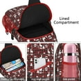 thumbnail image 4 of Sling Backpack,Red Christmas Plaid Deer and Tree Pattern Sling Bag with Water Bottle Holder,Waterproof Sling Bag for Men/Women with Headphone Jack for Hiking,Travel, 4 of 6