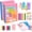 2 set, variant on Rainbow Squeeze Art Kit, Rainbow Scratch Paper Art, Color Squeeze Painting Kit with Paint Bottles, Watercolor Pens, Scraper Tool, Double-Sided Postcards & Stickers (1 Set)