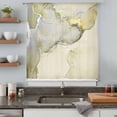 thumbnail image 5 of Marble Yellow Sheer Curtains 72 Inches Long, Modern Abstract Ink Painting Luxury Light Filering Curtains, Breathable Simi Curtain Privacy Drapes for Living Room Bedroom Lightweight Window Treatment, 5 of 9