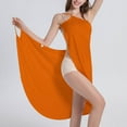 thumbnail image 2 of Ladies Sling Midi Dress Asymmetric Solid Color Slim Fit Backless Vacation Outfit, 2 of 8