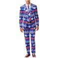thumbnail image 1 of OppoSuits Suéter navideño para hombre, traje formal de dos botones, azul, 40 / 40W x 33L OppoSuits dos botones, 1 of 1